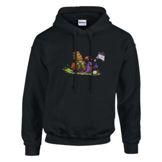 Express Snail Courier Hoodie – Same-day delivery. Different day.