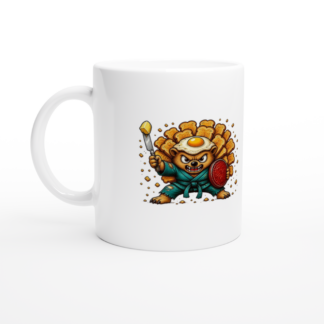 Breakfast Defense League Mug – Spiky before coffee.