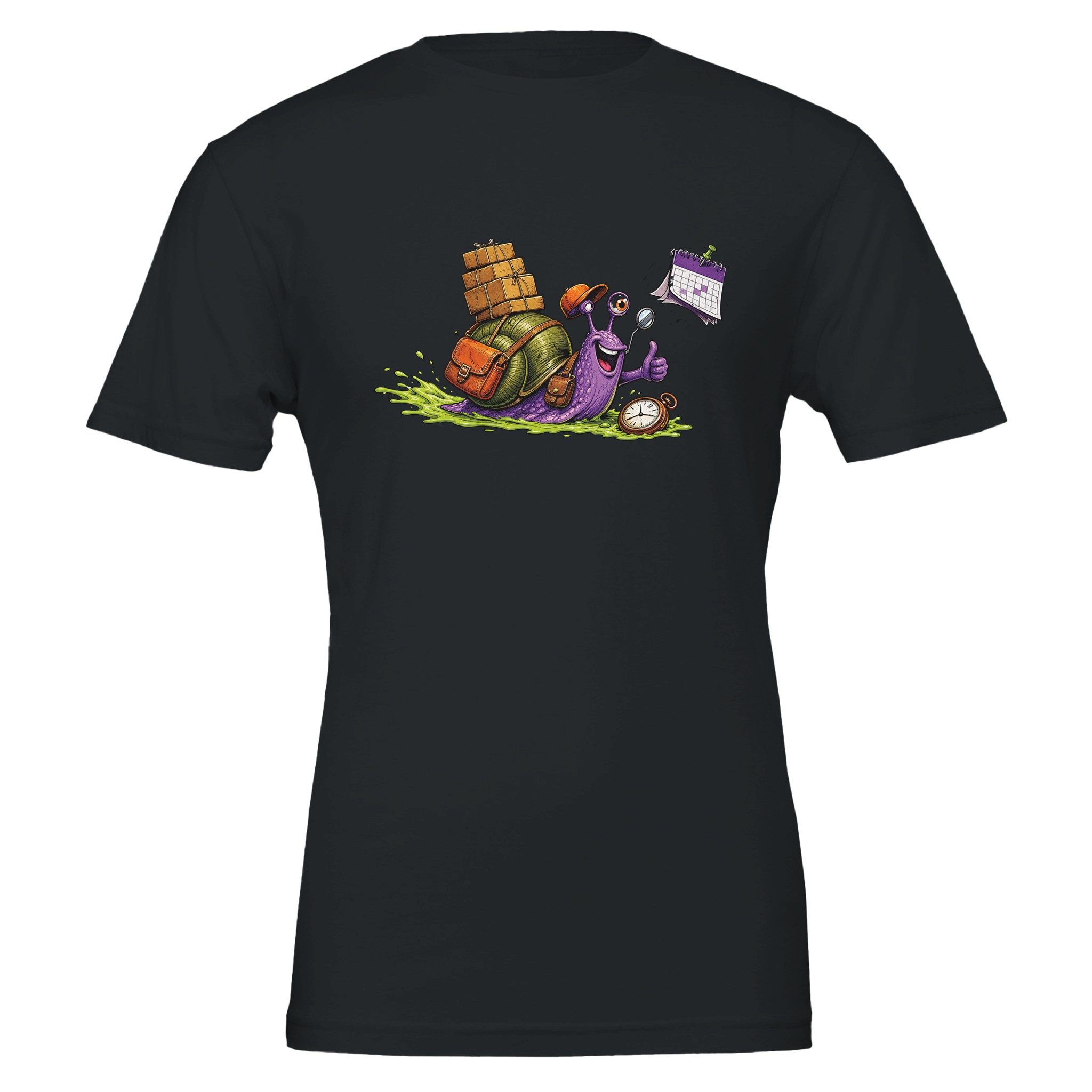 Express Snail Courier T-Shirt – Same-day delivery. Different day.