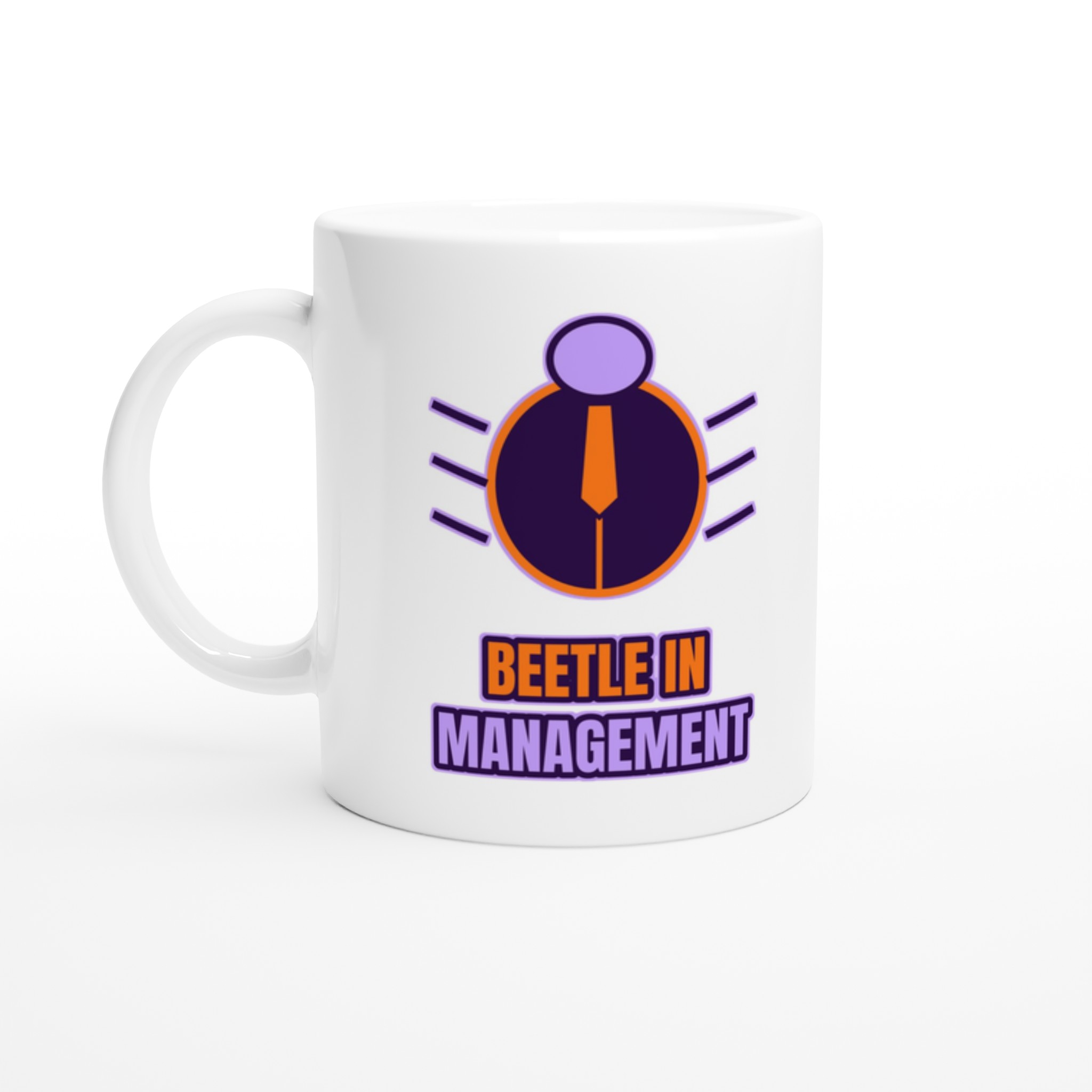 Beetle in Management Mug – Reports directly to the leaf.