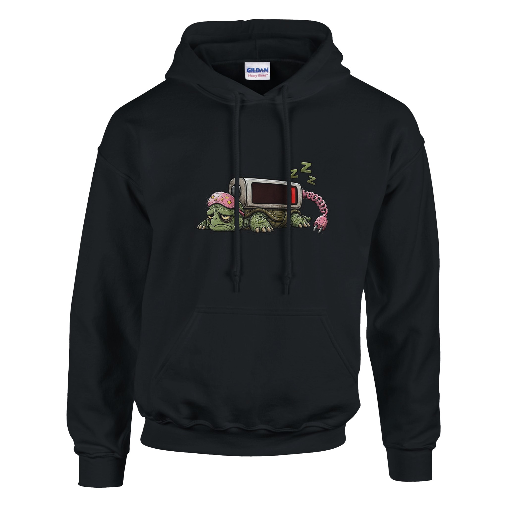 Low Battery Tortoise Hoodie – Charging. Do not disturb.