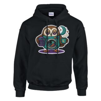 Night Shift Laundromat Hoodie – Spinning since midnight.