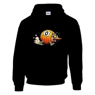 Black hoodie with the Retread Rex armadillo print