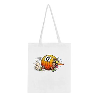 White tote bag with the Retread Rex armadillo print